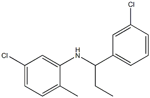 5-chloro-N-[1-(3-chlorophenyl)propyl]-2-methylaniline Structure