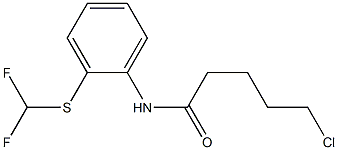 5-chloro-N-{2-[(difluoromethyl)sulfanyl]phenyl}pentanamide Struktur