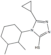 5-cyclopropyl-4-(2,3-dimethylcyclohexyl)-4H-1,2,4-triazole-3-thiol 结构式