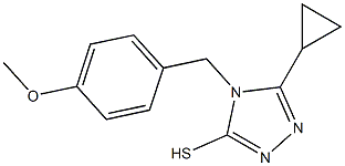 5-cyclopropyl-4-[(4-methoxyphenyl)methyl]-4H-1,2,4-triazole-3-thiol Struktur