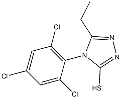 5-ethyl-4-(2,4,6-trichlorophenyl)-4H-1,2,4-triazole-3-thiol Structure