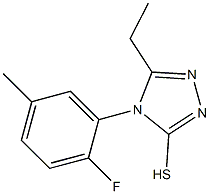 5-ethyl-4-(2-fluoro-5-methylphenyl)-4H-1,2,4-triazole-3-thiol Structure