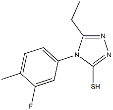 5-ethyl-4-(3-fluoro-4-methylphenyl)-4H-1,2,4-triazole-3-thiol Structure