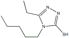 5-ethyl-4-pentyl-4H-1,2,4-triazole-3-thiol,,结构式