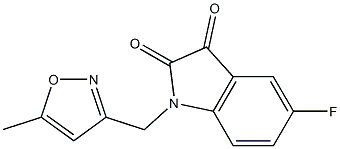  5-fluoro-1-[(5-methyl-1,2-oxazol-3-yl)methyl]-2,3-dihydro-1H-indole-2,3-dione