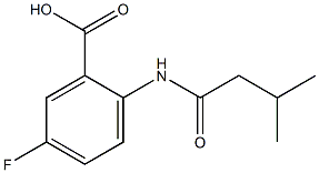 5-fluoro-2-(3-methylbutanamido)benzoic acid,,结构式