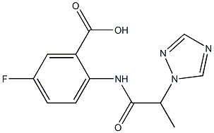 5-fluoro-2-[2-(1H-1,2,4-triazol-1-yl)propanamido]benzoic acid,,结构式
