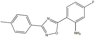 5-fluoro-2-[3-(4-methylphenyl)-1,2,4-oxadiazol-5-yl]aniline,,结构式