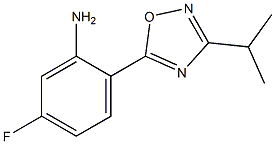 5-fluoro-2-[3-(propan-2-yl)-1,2,4-oxadiazol-5-yl]aniline Struktur