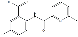 5-fluoro-2-{[(6-methylpyridin-2-yl)carbonyl]amino}benzoic acid Structure