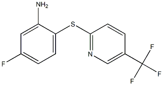 5-fluoro-2-{[5-(trifluoromethyl)pyridin-2-yl]sulfanyl}aniline,,结构式