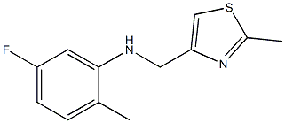 5-fluoro-2-methyl-N-[(2-methyl-1,3-thiazol-4-yl)methyl]aniline 结构式