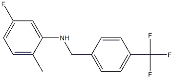 5-fluoro-2-methyl-N-{[4-(trifluoromethyl)phenyl]methyl}aniline Struktur