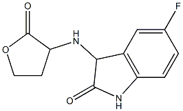 5-fluoro-3-[(2-oxooxolan-3-yl)amino]-2,3-dihydro-1H-indol-2-one 结构式