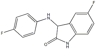 5-fluoro-3-[(4-fluorophenyl)amino]-2,3-dihydro-1H-indol-2-one 结构式