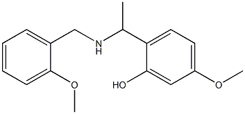 5-methoxy-2-(1-{[(2-methoxyphenyl)methyl]amino}ethyl)phenol Struktur