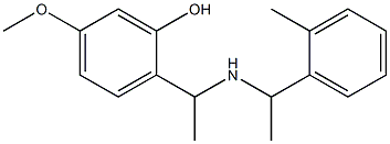 5-methoxy-2-(1-{[1-(2-methylphenyl)ethyl]amino}ethyl)phenol Structure