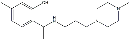5-methyl-2-(1-{[3-(4-methylpiperazin-1-yl)propyl]amino}ethyl)phenol Struktur