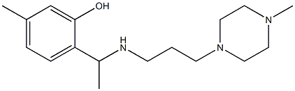 5-methyl-2-(1-{[3-(4-methylpiperazin-1-yl)propyl]amino}ethyl)phenol 结构式