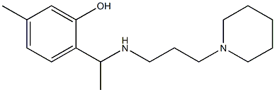 5-methyl-2-(1-{[3-(piperidin-1-yl)propyl]amino}ethyl)phenol Struktur