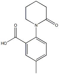 5-methyl-2-(2-oxopiperidin-1-yl)benzoic acid Structure