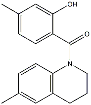 5-methyl-2-[(6-methyl-1,2,3,4-tetrahydroquinolin-1-yl)carbonyl]phenol Structure