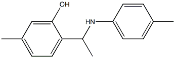 5-methyl-2-{1-[(4-methylphenyl)amino]ethyl}phenol Struktur