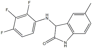 5-methyl-3-[(2,3,4-trifluorophenyl)amino]-2,3-dihydro-1H-indol-2-one Struktur