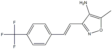 5-methyl-3-{(E)-2-[4-(trifluoromethyl)phenyl]vinyl}isoxazol-4-amine Struktur