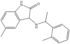 5-methyl-3-{[1-(2-methylphenyl)ethyl]amino}-2,3-dihydro-1H-indol-2-one Structure
