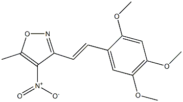 5-methyl-4-nitro-3-[(E)-2-(2,4,5-trimethoxyphenyl)vinyl]isoxazole,,结构式