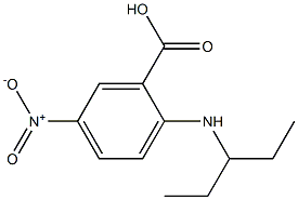 5-nitro-2-(pentan-3-ylamino)benzoic acid 化学構造式