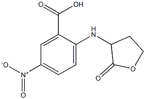 5-nitro-2-[(2-oxooxolan-3-yl)amino]benzoic acid Structure