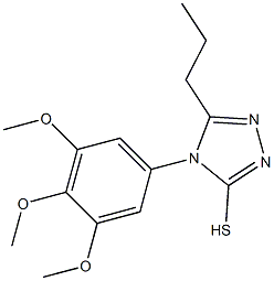 5-propyl-4-(3,4,5-trimethoxyphenyl)-4H-1,2,4-triazole-3-thiol Struktur