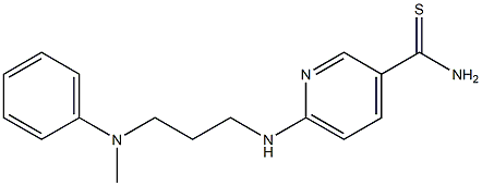 6-({3-[methyl(phenyl)amino]propyl}amino)pyridine-3-carbothioamide,,结构式