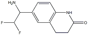 6-(1-amino-2,2-difluoroethyl)-1,2,3,4-tetrahydroquinolin-2-one Struktur