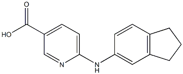 6-(2,3-dihydro-1H-inden-5-ylamino)pyridine-3-carboxylic acid Struktur