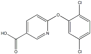 6-(2,5-dichlorophenoxy)pyridine-3-carboxylic acid 化学構造式