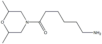 6-(2,6-dimethylmorpholin-4-yl)-6-oxohexan-1-amine 结构式