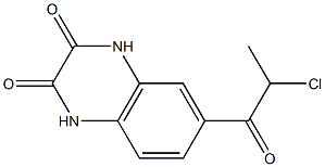 6-(2-chloropropanoyl)-1,2,3,4-tetrahydroquinoxaline-2,3-dione,,结构式