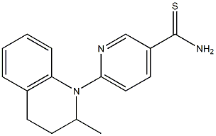 6-(2-methyl-1,2,3,4-tetrahydroquinolin-1-yl)pyridine-3-carbothioamide Struktur