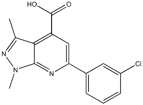6-(3-chlorophenyl)-1,3-dimethyl-1H-pyrazolo[3,4-b]pyridine-4-carboxylic acid