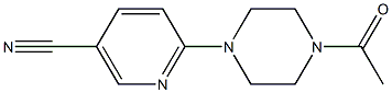 6-(4-acetylpiperazin-1-yl)nicotinonitrile,,结构式