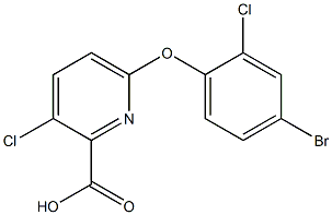 6-(4-bromo-2-chlorophenoxy)-3-chloropyridine-2-carboxylic acid Struktur