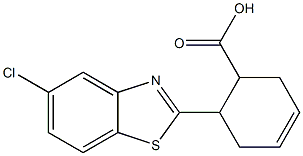 6-(5-chloro-1,3-benzothiazol-2-yl)cyclohex-3-ene-1-carboxylic acid,,结构式