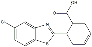 6-(5-chloro-1,3-benzothiazol-2-yl)cyclohex-3-ene-1-carboxylic acid Structure