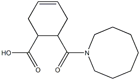 6-(azocan-1-ylcarbonyl)cyclohex-3-ene-1-carboxylic acid,,结构式