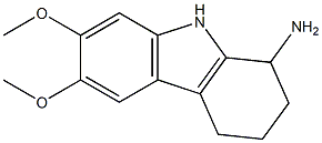 6,7-dimethoxy-2,3,4,9-tetrahydro-1H-carbazol-1-amine,,结构式