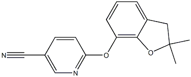 6-[(2,2-dimethyl-2,3-dihydro-1-benzofuran-7-yl)oxy]nicotinonitrile 结构式