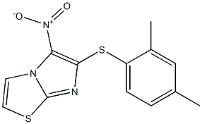 6-[(2,4-dimethylphenyl)thio]-5-nitroimidazo[2,1-b][1,3]thiazole 结构式